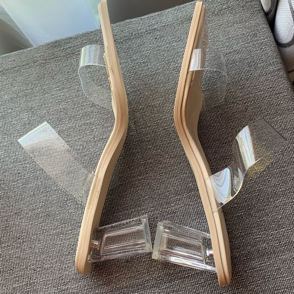 Vivianly Open Toe Clear Heels Mule Double Straps Slip On Chunky Sandal S… - Picture 9 of 17